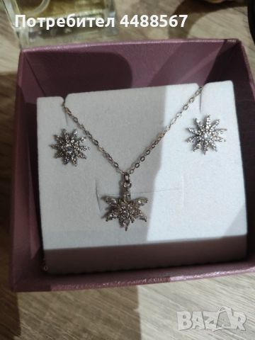 Комплект Колие и обици, снимка 3 - Бижутерийни комплекти - 51479117