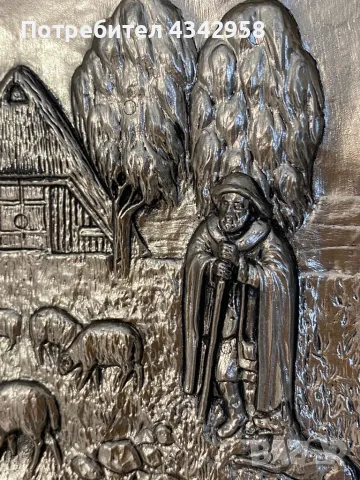 Koziol. Vintage. Картина от калай., снимка 3 - Картини - 49765356