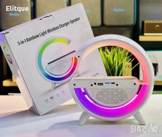 Тонколона с LED светлинки и станция за безжично зареждане , снимка 7 - Други - 52905829