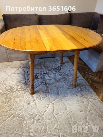 трапезна разтегателна чамова маса , снимка 4 - Маси - 53448954