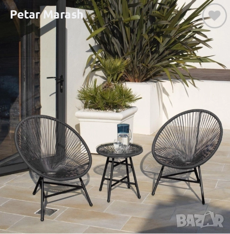 Луксозен Комплект Acapulco от Кафяв Ратан – За Балкон, Веранда и Градина, снимка 4 - Градински мебели, декорация  - 52222910