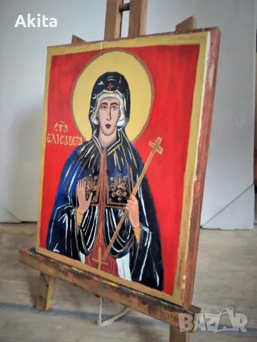 Икона на света Елисавета, снимка 2 - Икони - 40628925