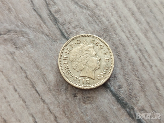 Монета 2003 Великобритания £1 pound (Royal Arms) - Elizabeth II, снимка 4 - Нумизматика и бонистика - 52174047