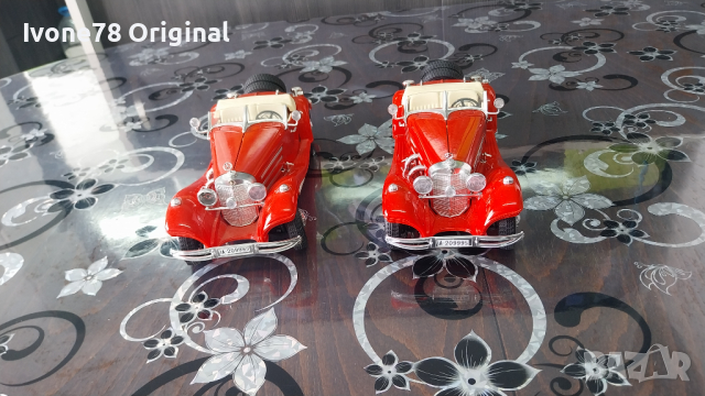 МЕТАЛНИ КОЛИ НА MERCEDES 500K ROADSTER 1936 Bburago 1:20, снимка 1 - Колекции - 44781073