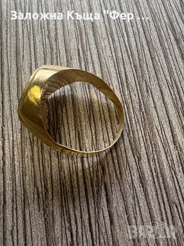 Златен мъжки пръстен, снимка 5 - Пръстени - 53430644