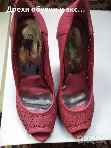Розови сандали на висок ток 37 номер обувани веднъж 16лвв, снимка 7 - Сандали - 51827149