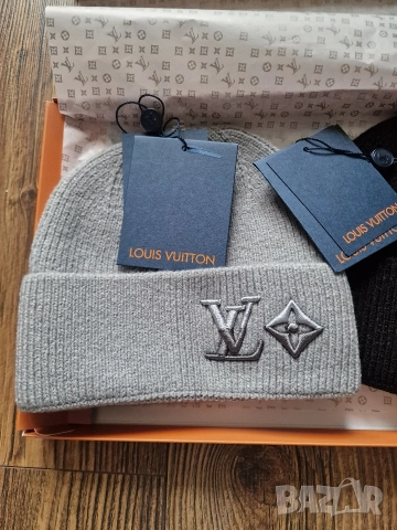 Страхотни зимни шапки LOUIS VUITTON в кутия 2 бр , снимка 5 - Шапки - 52670255