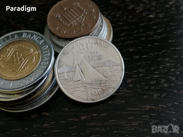 Монета - САЩ - 1/4 (четвърт) долар (Роуд Айлънд) | 2001г.