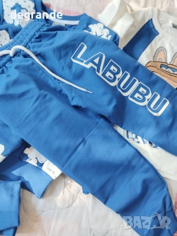 Видео НАМАЛЕНИ Памучен Детски комплект Labubu Размери 3/4 4/5 5/6 7/8 г., снимка 9 - Детски комплекти - 51513914