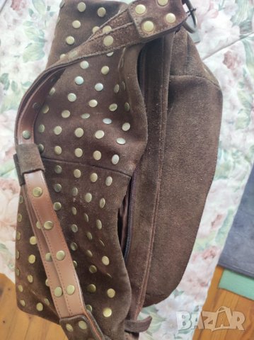Голяма, кафява, кожена, чанта, естествена кожа,Gan Marco Venturi , снимка 4 - Чанти - 28525081