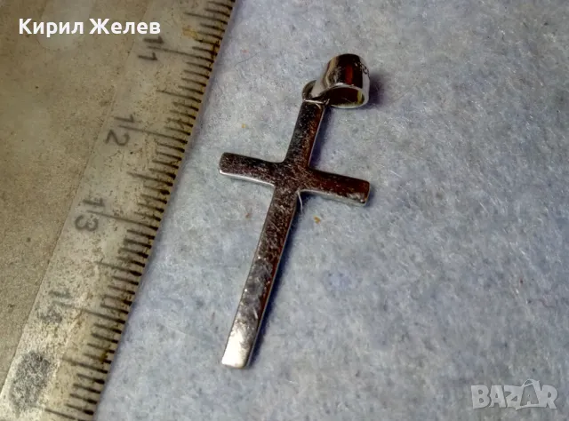 СТИЛЕН СРЕБЪРЕН КРЪСТ РОДИРАНО СРЕБРО S925 ПРОБА НАГРЪДНО КРЪСТЧЕ 36516, снимка 5 - Колиета, медальони, синджири - 48953867