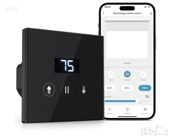 Интелигентен превключвател за ролетни щори, WiFi