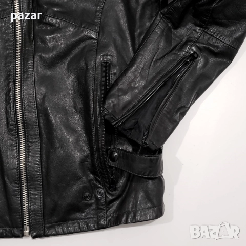 G-STAR RAW Chopper Leather Jacket Оригинално Кожено Яке S, снимка 5 - Якета - 52778096