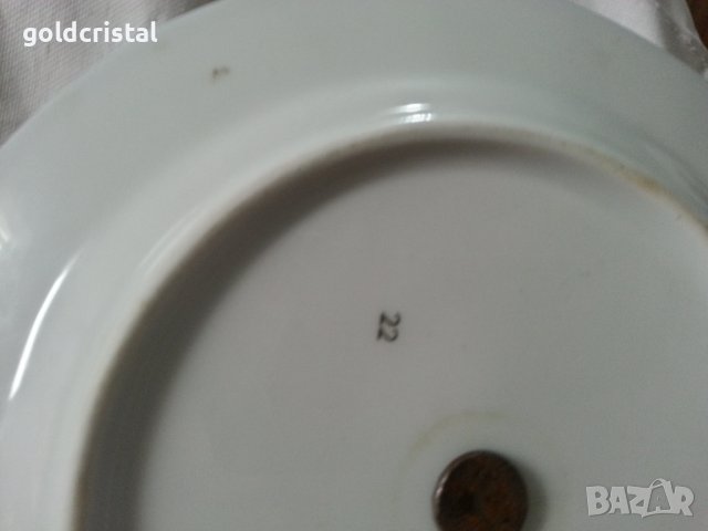 Порцелан Чехословакия поднос на две нива , снимка 4 - Антикварни и старинни предмети - 41846650