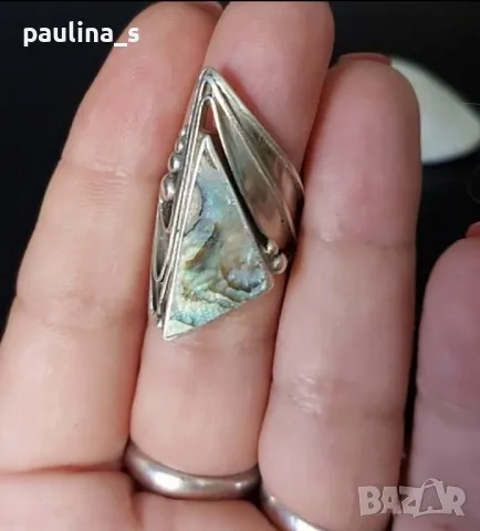 Четири броя / Винтидж / Ръчно изработени сребърни пръстени, снимка 11 - Пръстени - 32484159