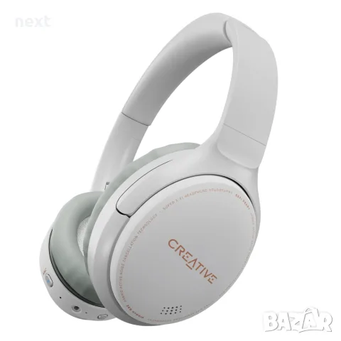 Creative Zen Hybrid Bluetooth слушалки с Hybrid ANC, Over-Ear, 40mm, бели, снимка 6 - Bluetooth слушалки - 55987927