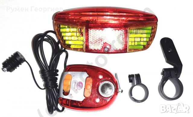 Сигнализация за велосипед/колело 4в1 - светлини, мигачи, стоп, сирена , снимка 5 - Аксесоари за велосипеди - 39340089