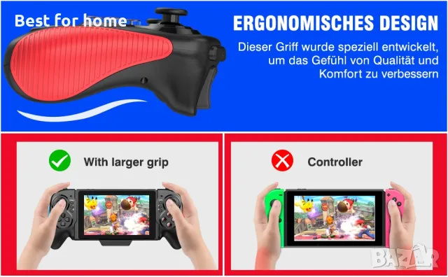 Професионален контролер за геймпад Nintendo Switch, снимка 9 - Аксесоари - 48469652