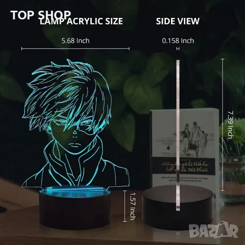3D лампи комплект Shoto Todoroki, снимка 4 - Настолни лампи - 49156785