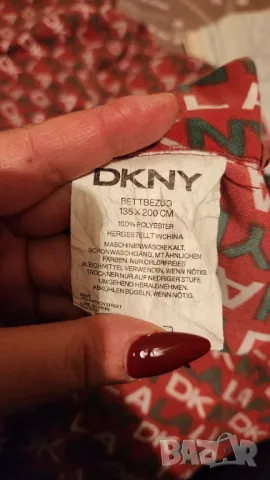 Спално бельо Donna Karan DKNY червено, снимка 5 - Спално бельо - 49404442