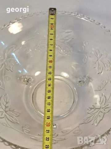 ретро стъклена купа,  фруктиера 22/2, снимка 6 - Аксесоари за кухня - 49180836