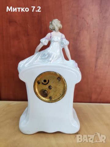 стар немски порцеланов часовник, снимка 5 - Антикварни и старинни предмети - 42445838