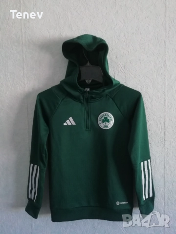 Панатинайкос Adidas оригинална блуза суичър горнище 7-8г Panathinaikos