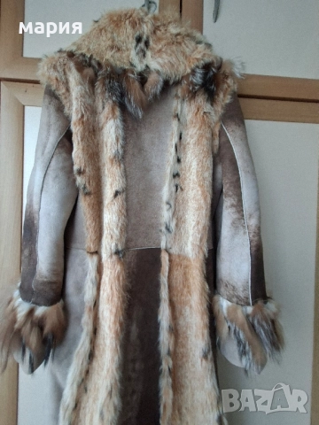 Уникално палто Gianni естествен косъм, снимка 10 - Палта, манта - 52265705