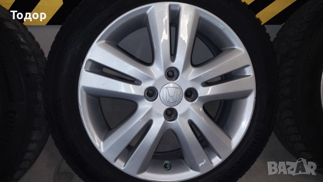 Джанти 16 цола Хонда Джаз 2008-2015 със зимни гуми Континентал, снимка 6 - Гуми и джанти - 52669050