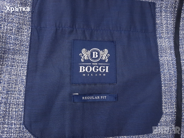 Boggi Milano - Оригинално мъжко сако от вълна и коприна р-р 54 / XL, снимка 8 - Сака - 52759999