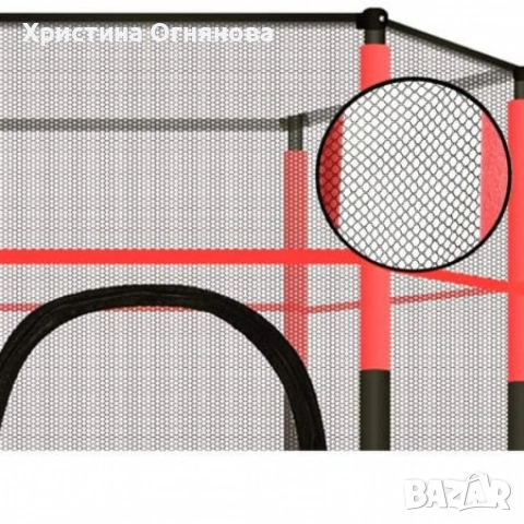 Мини батут с мрежа за безопасност – Компактен и забавен избор за деца