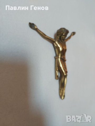 Стар метален кръст , Исус Христос 12х11см, снимка 5 - Други ценни предмети - 41394245