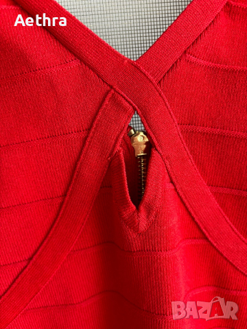 GUESS - къса червена рокля, снимка 4 - Рокли - 44652749