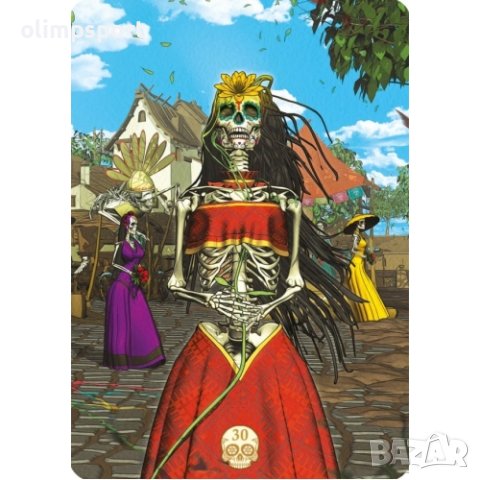 карти оракул LOSCARABEO SANTA MUERTE нови  След големия успех на Таро Santa Muerte, художникът Fabio, снимка 2 - Карти за игра - 41284709