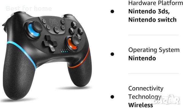 Switch Controller, безжичен професионален контролер за Switch/Switch Lite/Switch OLED, Switch Remote, снимка 2 - Аксесоари - 42716929