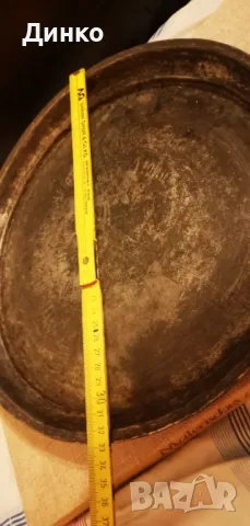 Стара медна тава с надпис от1892година., снимка 12 - Антикварни и старинни предмети - 48466300