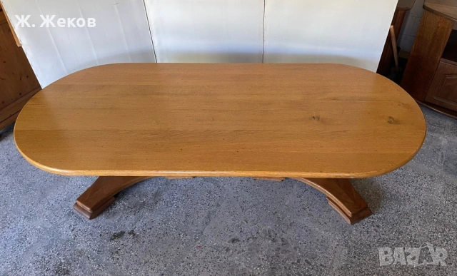 Масивна дървена холна маса, снимка 2 - Маси - 53743280