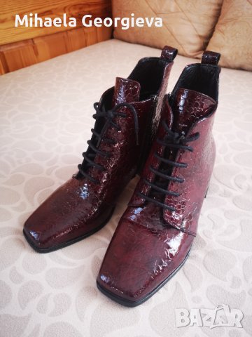 Дамски боти от естествен лак, снимка 5 - Дамски боти - 44337650