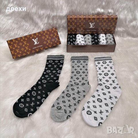 GUCCI LOUIS VUITTON  Calvin Κlein  Nike Lacoste 6 чифта чорапи в кутия, снимка 10 - Дамски чорапи - 39786745