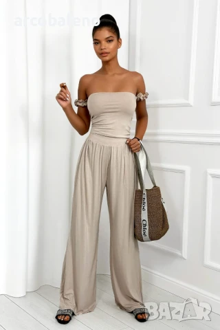 Дамски комплект от топ и панталон от вискоза Sicilia, 4цвята , снимка 10 - Комплекти - 51056949