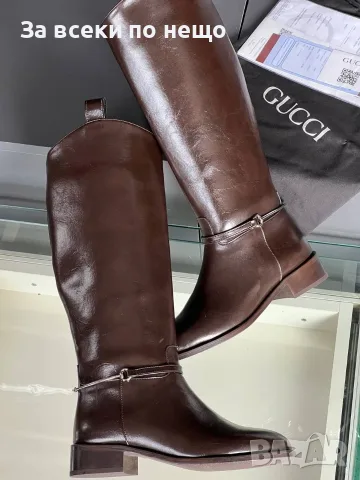 Gucci Дамски Ботуши Гучи - Черни Или Кафеви Код E168, снимка 2 - Дамски ботуши - 55840898