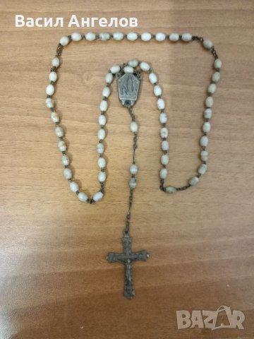 Стара италианска католическа броеница, снимка 2 - Антикварни и старинни предмети - 39629986