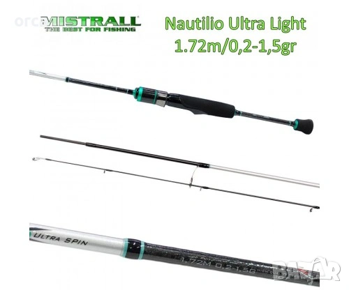 Ултралайт спининг въдица Mistrall Nautilio – 1.72, 1.85 и 2.09 м, снимка 2 - Въдици - 53034074