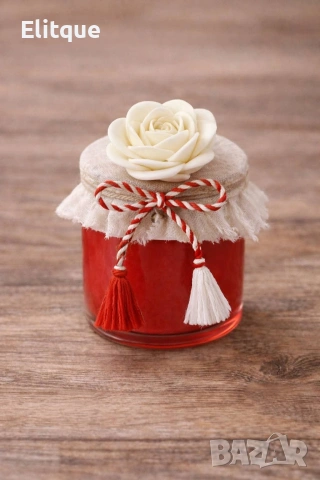 ръчно изработено подаръчно бурканче , снимка 2 - Декорация за дома - 53265196