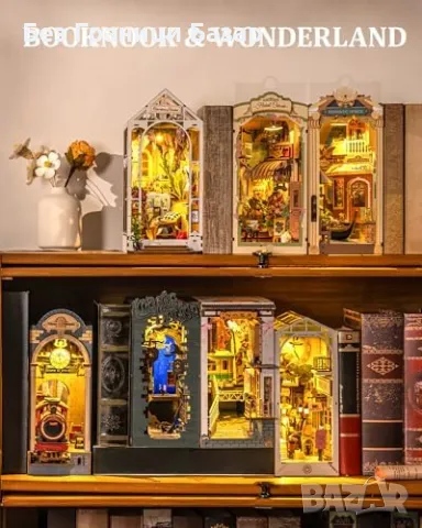 Нов 3D Дървен Пъзел Венеция - DIY Книжарски Комплект с Осветление, снимка 6 - Други - 47430253