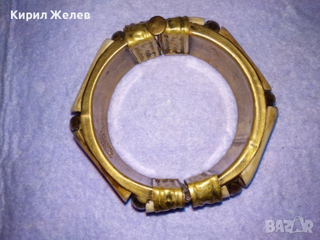 СТАРИННА БРОНЗОВА ТИБЕТСКА МАЙСТОРСКА ТРАДИЦИОННА ГРИВНА с КАМИЛСКА КОСТ 38337, снимка 7 - Антикварни и старинни предмети - 41196975