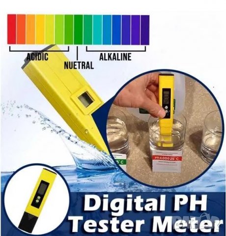 PH метър за вода, за измерване на алкалност, киселинност на водата, PH тестер за вода, течности, снимка 3 - Друга електроника - 38786928