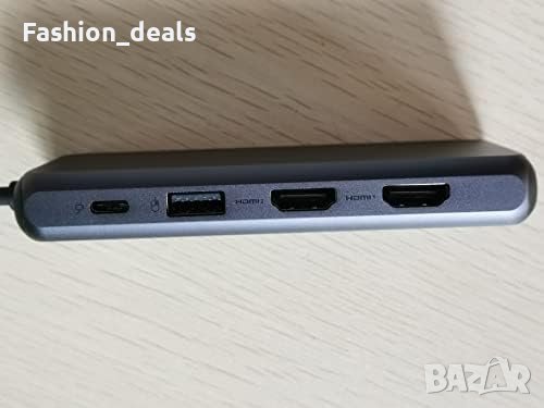 Нова USB C докинг станция с двоен монитор и 2 HDM/100W PD/лаптоп, снимка 2 - Друга електроника - 41502603