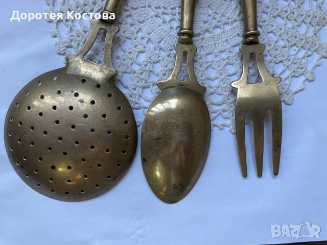 Красиви месингови прибори за готвене от Англия , снимка 5 - Антикварни и старинни предмети - 50868399