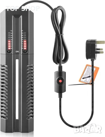 Двутръбен нагревател за аквариум PYPABL 400W, регулируем с предпазен капак, 150-200 л